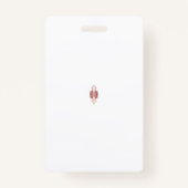 Eine lebendige rote Grafik mit kreativer Blüte Ausweis (Rückseite)