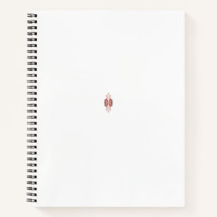 Eine lebendige rote Grafik mit kreativer Blüte Notizblock