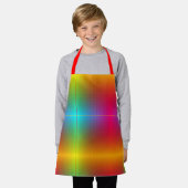 Eine lebendige Schürze mit einem Regenbogen-Verlau (Getragen)
