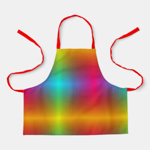 Eine lebendige Schürze mit einem Regenbogen-Verlau