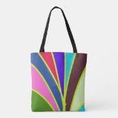 Eine lebendige, trendige, vielfarbige, nahtlose Ta Tasche (Rückseite)