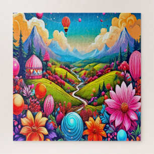 Eine lebendige und fantastische Landschaft Puzzle