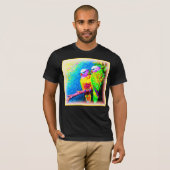 Eine lebendige und fröhliche Regenbogenvögel. Jetz T-Shirt (Vorne ganz)