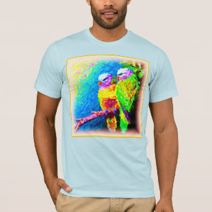 Eine lebendige und fröhliche Regenbogenvögel. Jetz T-Shirt