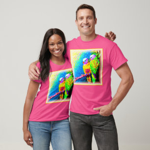 Eine lebendige und fröhliche Regenbogenvögel. Jetz T-Shirt
