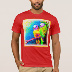 Eine lebendige und fröhliche Regenbogenvögel. Jetz T-Shirt