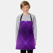 Eine lebendige violette Schürze mit geometrischem  (Getragen)