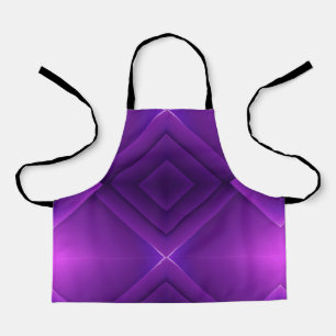 Eine lebendige violette Schürze mit geometrischem 