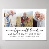 Eine lebenslange Gedenkstätte für Fotos Poster (Vorne)