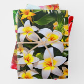 Eine lebhafte Einrichtung aus weißer und gelber Pf Geschenkpapier Set (Beispiel)