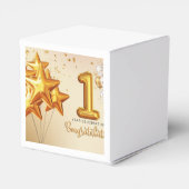 Eine lebhafte Feier von einem Jahr Geschenkschachtel (Rückseite)