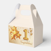 Eine lebhafte Feier von einem Jahr Geschenkschachtel (Rückseite)