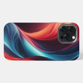 Eine lebhafte Gradientenwelle iPhone Hülle (Rückseite (Horizontal))