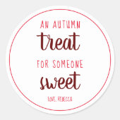 Eine Leckerei für einen süßen Erntedank im Herbst Runder Aufkleber (Vorderseite)
