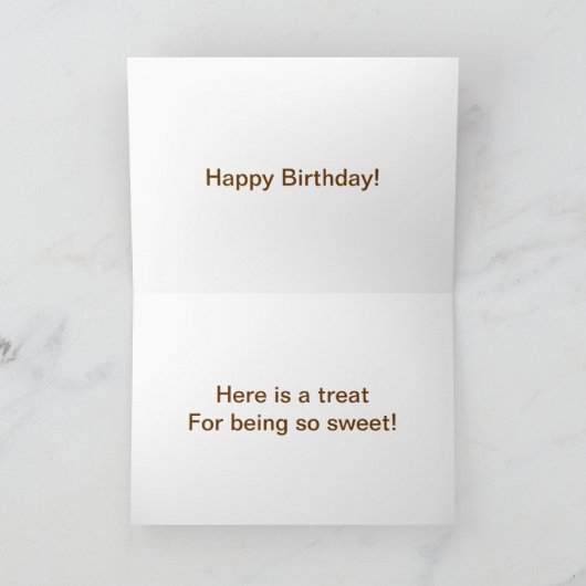 EINE LECKEREI UM "40", WEIL SIE "SCHWEET" SIND KARTE (Innenseite)