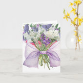 Eine leere Karte mit einem schönen Bouquet an Blum (Gelbe Blume)