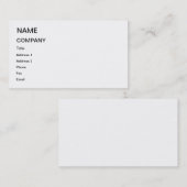 Eine leere Visitenkarte zum Anpassen (Vorne/Hinten)