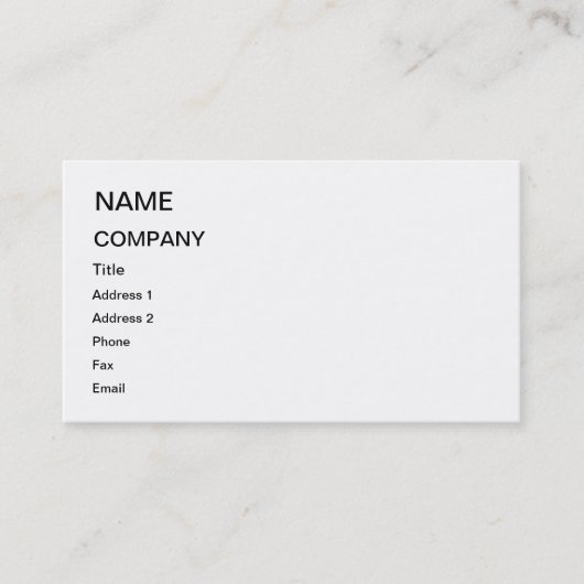 Eine leere Visitenkarte zum Anpassen (Vorderseite)