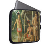 Eine Leewardinselncarib-Familie außerhalb einer Laptopschutzhülle (Vorne Rechts)