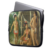 Eine Leewardinselncarib-Familie außerhalb einer Laptopschutzhülle (Vorderseite Links)