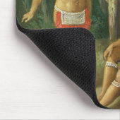 Eine Leewardinselncarib-Familie außerhalb einer Mousepad (Ecke)