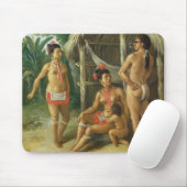 Eine Leewardinselncarib-Familie außerhalb einer Mousepad (Mit Mouse)