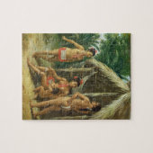 Eine Leewardinselncarib-Familie außerhalb einer Puzzle (Horizontal)