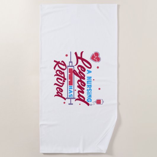 Eine Legende der Krankenpflege hat "Remüde" Strandtuch (Vorderseite)