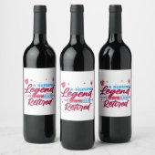 Eine Legende der Krankenpflege hat "Remüde" Weinetikett (Flaschen)