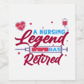 Eine Legende der Krankenpflege hat "Remüde" Weinetikett (Einzelnes Label)