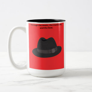 EINE LEGENDE LEBT EWIG ZWEIFARBIGE TASSE