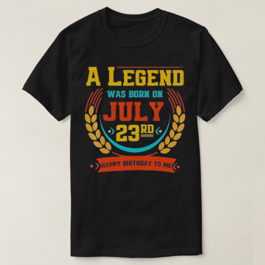 Eine Legende wurde am 23. Juli, Phantastisch 23. J T-Shirt (Design vorne)