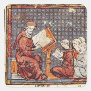 Eine Lehre der Philosophen in Paris Quadratischer Aufkleber