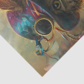 Eine leichte Katze, die Violine spielt Seidenpapier (Ausschnitt)