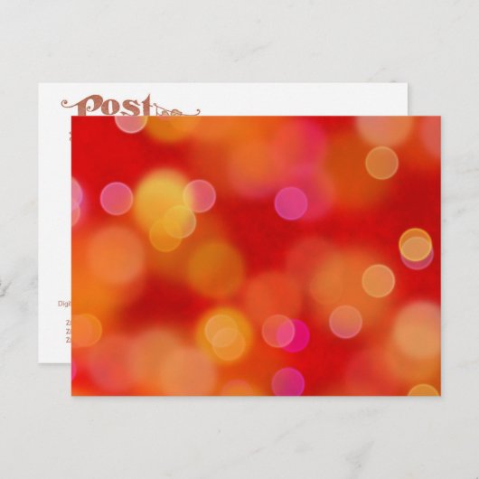 Eine Leidenschaft für Weihnachtsmuster (rot) Postkarte (Vorne/Hinten)