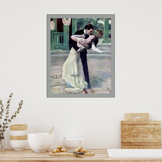 Eine leidenschaftliche Embrace Poster (Küche)