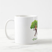 Eine Leine schließt zwei Herzen Kaffee-Tasse an Kaffeetasse (Links)