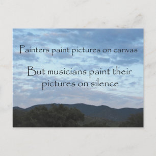 Eine Leinwand-Postkarte für Musiker Postkarte