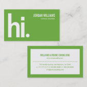 Eine leistungsstarke Hi - Moderne Visitenkarte - G (Vorne/Hinten)