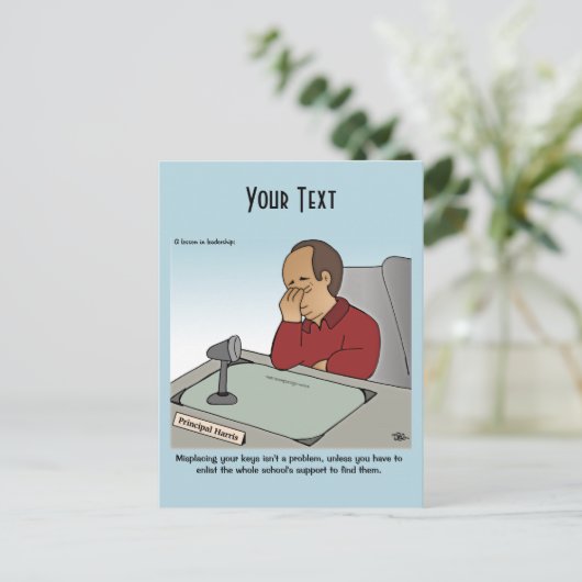 Eine Lektion in der "Leadership Postcard" Postkarte (Stehend Vorderseite)