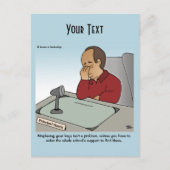 Eine Lektion in der "Leadership Postcard" Postkarte (Vorderseite)