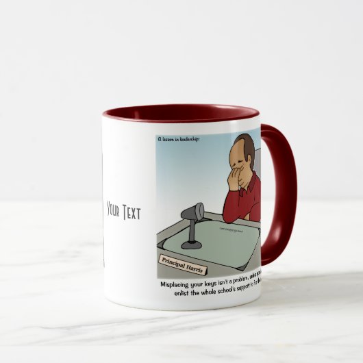 Eine Lektion in der Tasse des Führungspersonals (VorderseiteRechts)