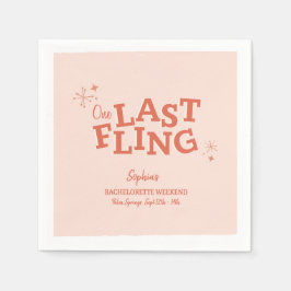 Eine letzte Fling-Bachelorette Serviette