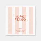 Eine letzte Fling-Bachelorette Serviette (Vorderseite)