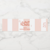 Eine letzte Fling-Bachelorette Wasserflaschenetikett (Einzelnes Label)