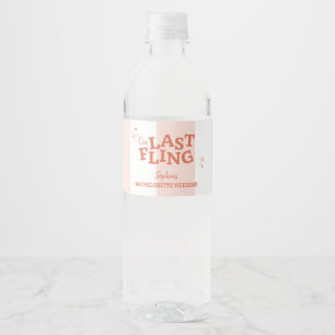 Eine letzte Fling-Bachelorette Wasserflaschenetikett
