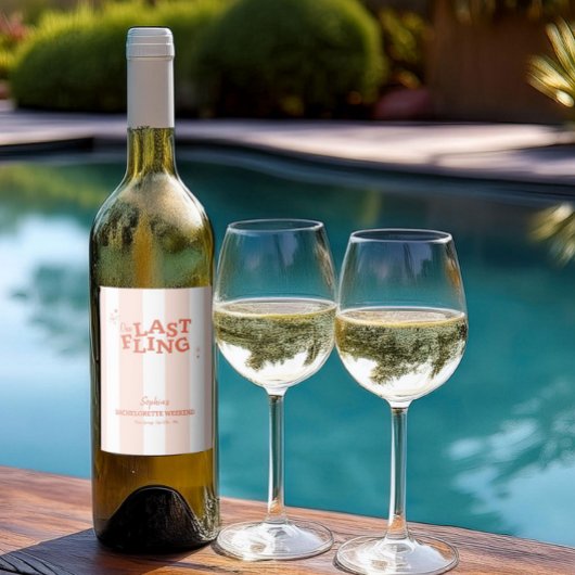 Eine letzte Fling-Bachelorette Weinetikett