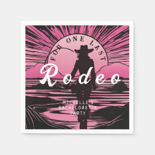 Eine letzte Junggesellinnen-Rodeo Serviette
