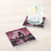 Eine letzte Rodeo Bachelorette Glasuntersetzer (Schrägansicht)