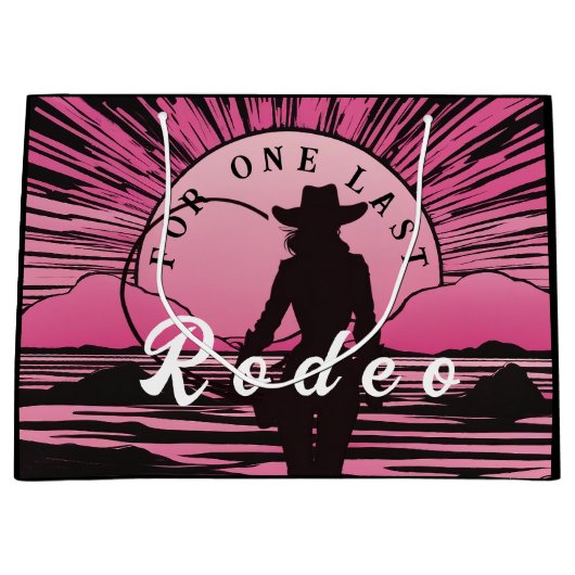 Eine letzte Rodeo Bachelorette Große Geschenktüte (Vorderseite)